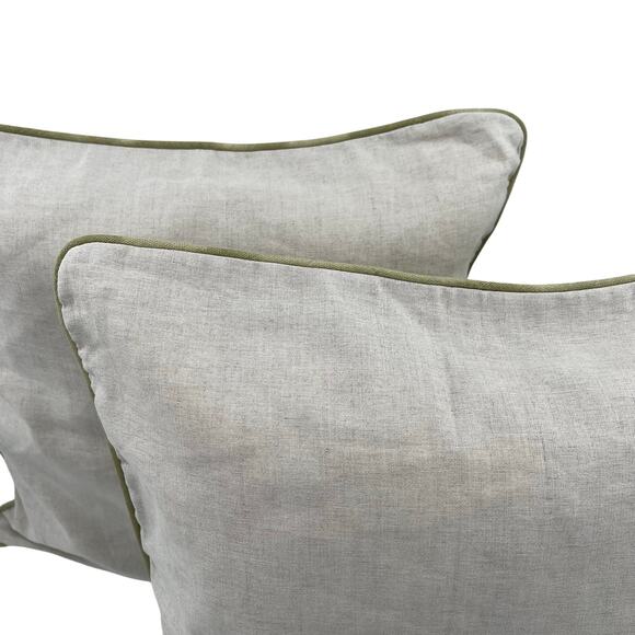 NWOT Restoration Hardware 19” square linen throw pillows - Set of 2 - Picture 5 of 8